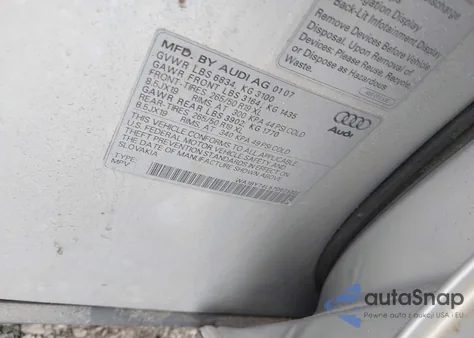 2007 Audi Q7 3.6 Premium из США, поврежденный, VIN WA1BY74L57D075322